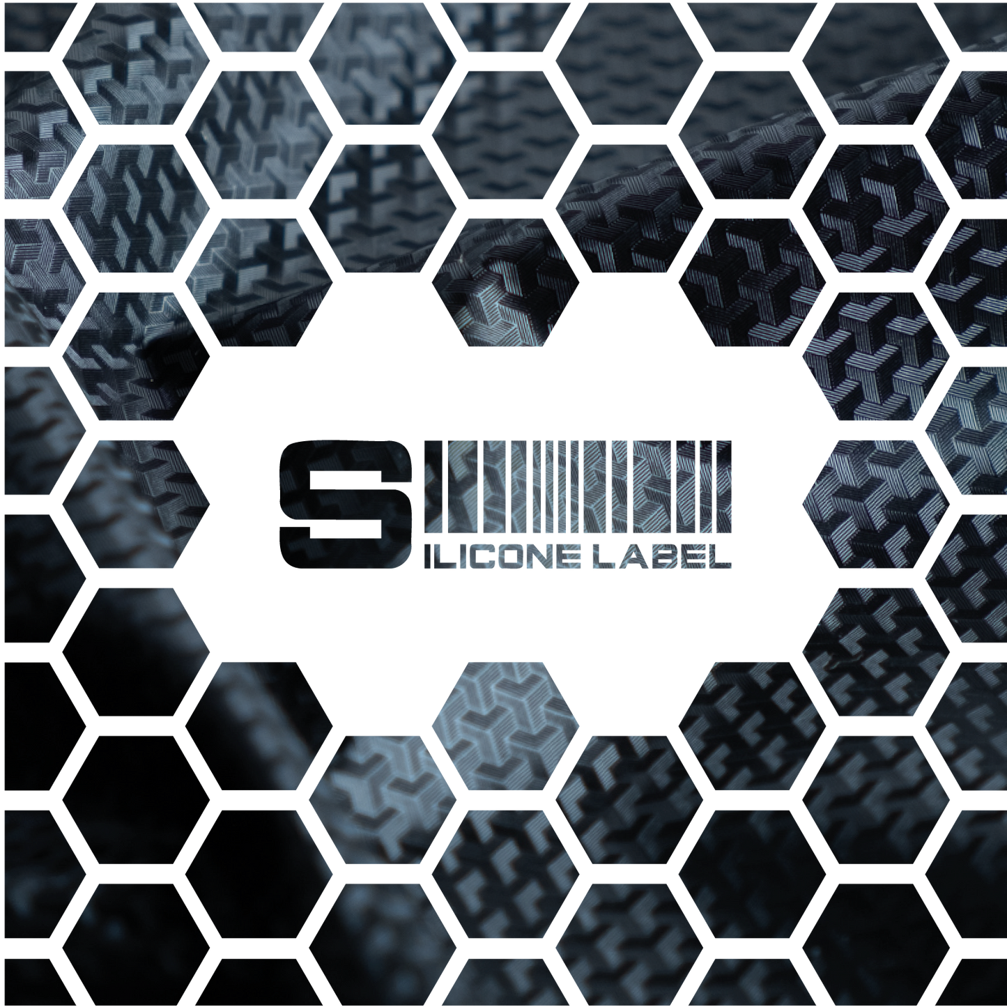 Silicone Pattern - Chevron Black